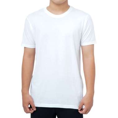 Kasual Baju Kaos Polos Crew White Tee White M