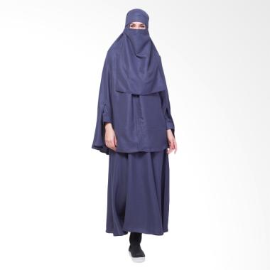 Allev Umrah Set Gamis - Biru