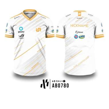 Kaos Jersey Esport RRQ 2020 WHITE Free Custom Nickname dan Logo ABSHIRT AB0780 S