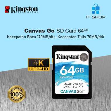 Kingston Canvas Go 4K SD Card - 64GB