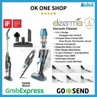 Deerma DX920 Vacuum Cleaner 2 in 1 / Alat Penghisap Debu DX 920 BLACK