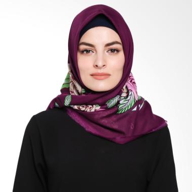 Ansania Saudia 07 Motif Flower Jilbab Segiempat - Purple