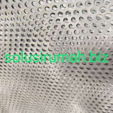 PLAT LUBANG BESI 08MM HOLE 12MM 12 POTONGAN PER100CM PERFORATED