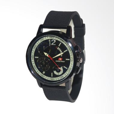 Swiss Army Rubber Jam Tangan Pria - Black ...