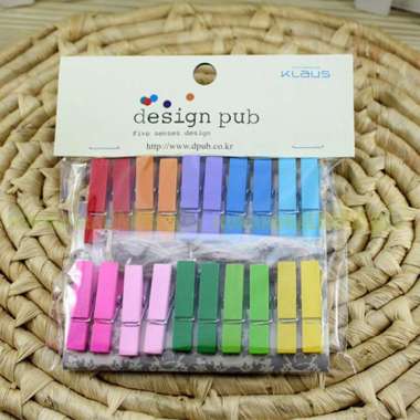 Jepitan Kayu Klip Kecil Wooden Clips Mini Set FREE Tali Rami 2m