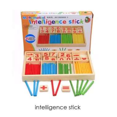 OEM MAINAN STIK KAYU BERHITUNG MATERMATIKA EDUKASI WOODEN STIK