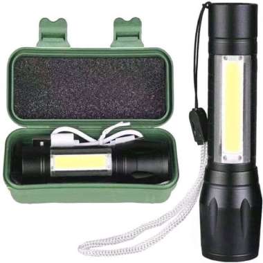SENTER MINI ZOOM XPE plus LED MINI COB MINI || SENTER + LAMPU LED