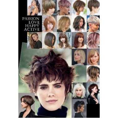 POSTER SALON WANITA CUSTOM / POSTER SALON GAMBAR RAMBUT WANITA SEDANG 62X43 CM 12