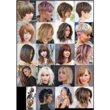POSTER SALON WANITA CUSTOM / POSTER SALON GAMBAR RAMBUT WANITA SEDANG 62X43 CM 11