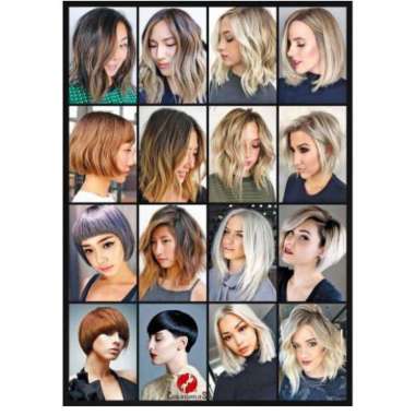 POSTER SALON WANITA CUSTOM / POSTER SALON GAMBAR RAMBUT WANITA SEDANG 62X43 CM 3