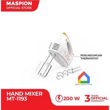 Maspion MT-1193 Hand Mixer / Mixer Maspion MT-1193 / Mixer MT 1193 Putih