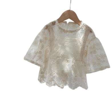 Brokat Ivory Blouse - Atasan Anak Perempuan 9