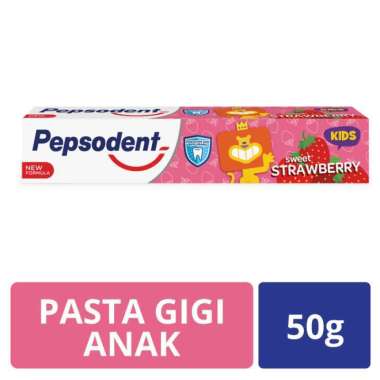 Promo Harga Pepsodent Pasta Gigi Kids Strawberry 50 gr - Blibli