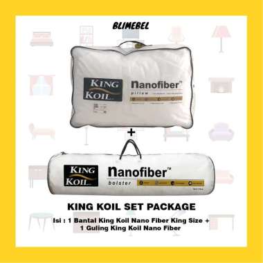 [PAKET] King Koil Bantal Nano Fiber King Size + Guling Nano Fiber  +PackingKempes