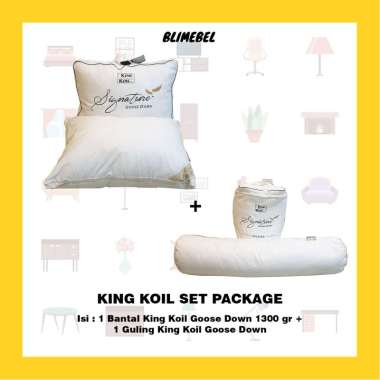 PAKET Bantal King Koil Goose Down 1300gr + Guling King Koil Goose Down