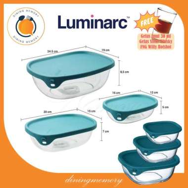 Luminarc Kotak Makan Nest & Store Boxes Storage Set - 3 Pcs/Set