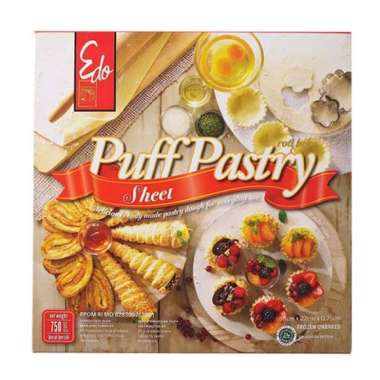 Promo Harga EDO Puff Pastry Sheets 750 gr - Blibli