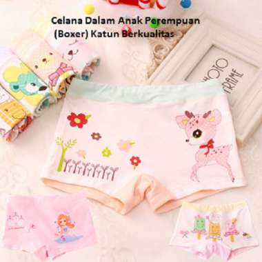 Celana Dalam Anak Perempuan CD Boxer Motif Bahan Katun Berkualitas XXL