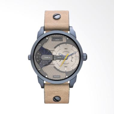 Diesel Mini Daddy SS Leather Jam Tangan Pria - Brown [DZ7338]