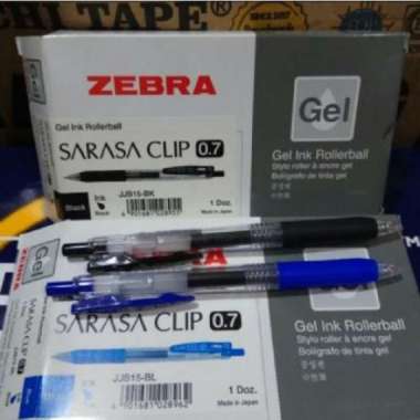 Pulpen / Gel Pen Zebra Sarasa Clip / Pulpen Gel Zebra Sarasa Clip 0.7 hitam biru
