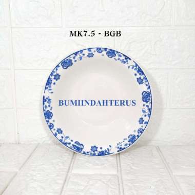 Mangkok Keramik 7.5Inch Motif Bunga Bit Ceramics / Mangkok Makan Keramik (MK7.5A) - 6Pcs BUNGA BIRU
