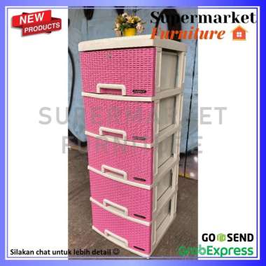 Lemari plastik napolly SRS 5 AK1 dinding putih/lemari plastik laci napolly TANPA BUBBLE WRAP