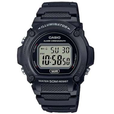 CASIO ORIGINAL - CASIO W-219H-1AVDF - JAM TANGAN PRIA JAM PRIA NG - RUBBER CASIO W-219H-1A W 219H 1A