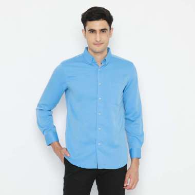 Platini Kemeja Pria Lengan Panjang Polos Polinosic Sky Blue 66105 S