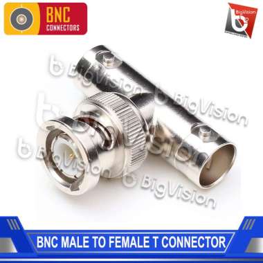 BNC CCTV BNC MALE TO FEMALE T CONNECTOR