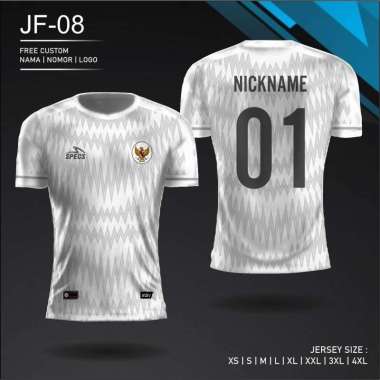 Jersey timnas futsal indonesia baju kaos bola XL PUTIH