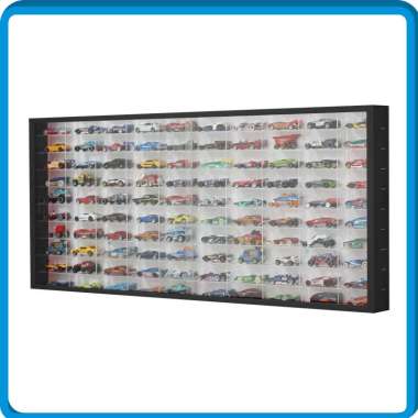Rak Diecast Hotwheels isi 100 slot Bahan Akrilik Hitam