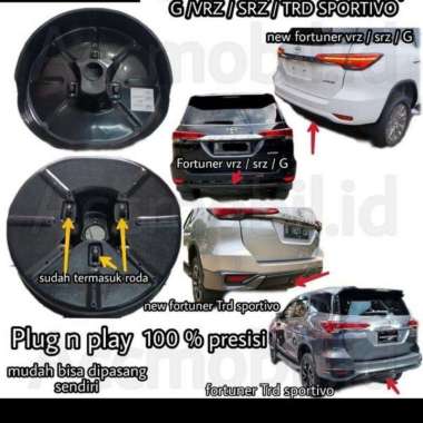 OEM Cover Ban Pelindung Ban Serep Fortuner VRZ Black