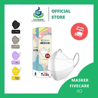 MASKER FIVE CARE 4D Fivecare 4 ply earloop Face Mask Evo Mask Hope
