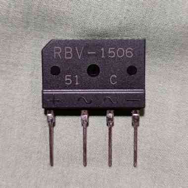 2 Pcs RBV-1506 Dioda Bridge Sisir 15A 600V 15 Ampere 600 Volt