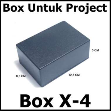 Box Plastik Hitam Type X4 (12.5x8.5x5cm) Kotak Elektronik Project hitam