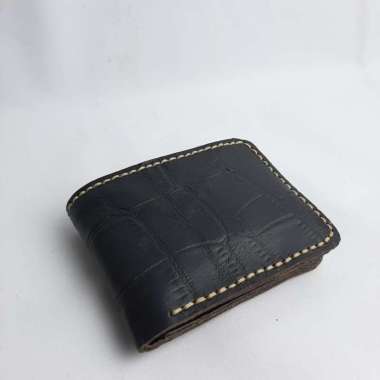 Dompet Kulit Buaya Hanmade ASLI FULL GRAIN Kulit Asli ORIGINAL Garut Hitam