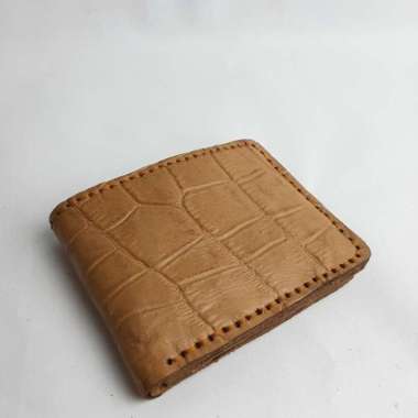Dompet Kulit Buaya Hanmade ASLI FULL GRAIN Kulit Asli ORIGINAL Garut Tan