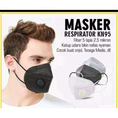 Masker KN95 Respirator Filter Sebox Isi 10 PCS Hitam