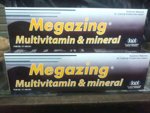 megazing-multivitamin dan mineral-1box 50 kaplet