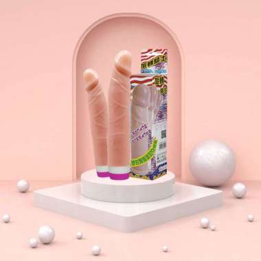 V2 tongkat pijat kesehatan wanita waterproof silikon halus batre getar dan berputar dildo versi 2 se