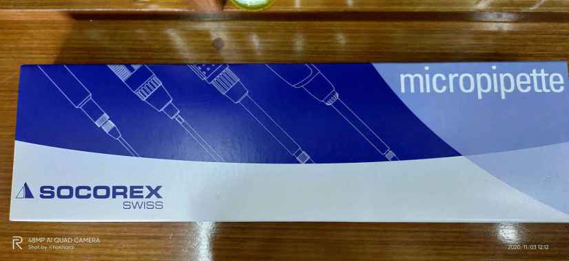 Socorex 825 Acura Digital Reading Micropipette Adjustable