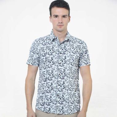 Manzone Dirja Kemeja Batik Pria - White