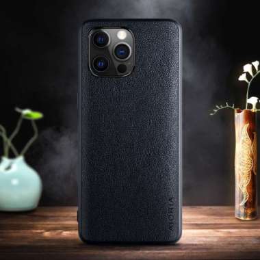 Iphone 13 Series Leather Case Luxury Design Elegant Casing IPHONE13PROMAX Hitam