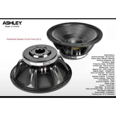 Speaker Komponen Ashley LF15V400 / LF15 V400 / LF 15V400 ORIGINAL