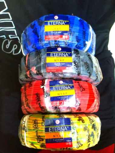 eterna kabel nyaf 1x2.5 serabut 1x2.5mm eterna 1x2,5 Kuning