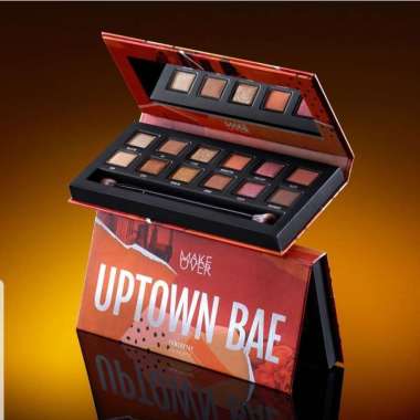 MAKE OVER Powerstay Eye Palette - Uptown Bae - Eyeshadow Anti Luntur - Eyeshadow Palette Nude - Eyes