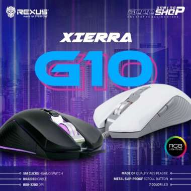 REXUS G10 GAMING MOUSE WHITE