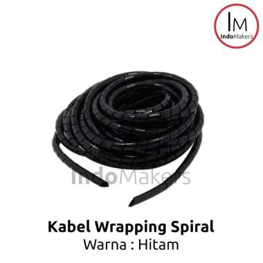 Kabel Wrapping Spiral / Kabel Spiral / Pelindung Kabel Spiral HITAM