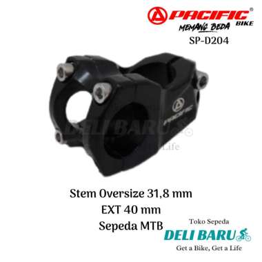 Pacific Stem dudukan stang oversize 31,8 mm fork oversize 28,6 mm ext 40 mm sepeda MTB