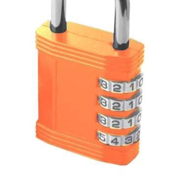 Krisbow Gembok 4 Kombinasi Kunci Pengaman 4 Kode - Orange
